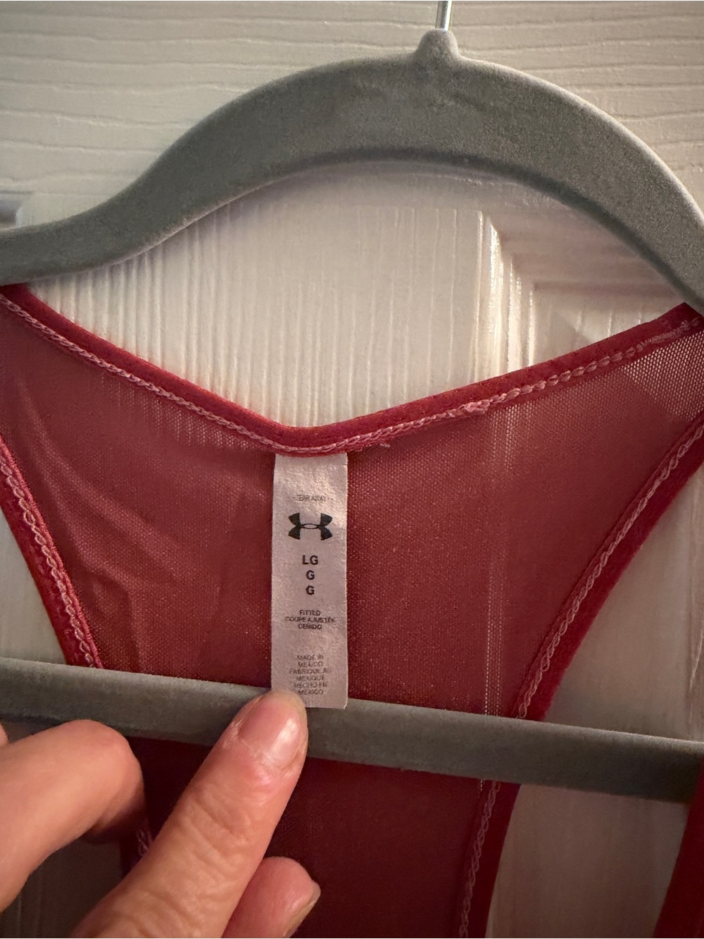 LG Red Racerback Athletic Tank Top - Picture 3 of 4